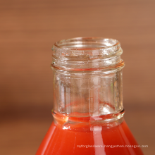 12oz glass sauce bottle for ketchup bbq glass bottle ring neck bottle with screw cap